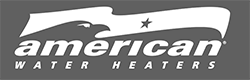 American Water Heaters White Logo